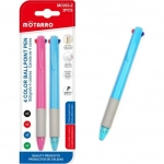 Στυλό Ballpoint 0.7mm Mε Πολύχρωμο Μελάνι 2τμχ Motarro