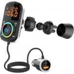 Ταχυφορτιστής Αυτοκινήτου LCD Bluetooth 5.0 FM Mp3 Player Handsfree Car Kit BC71