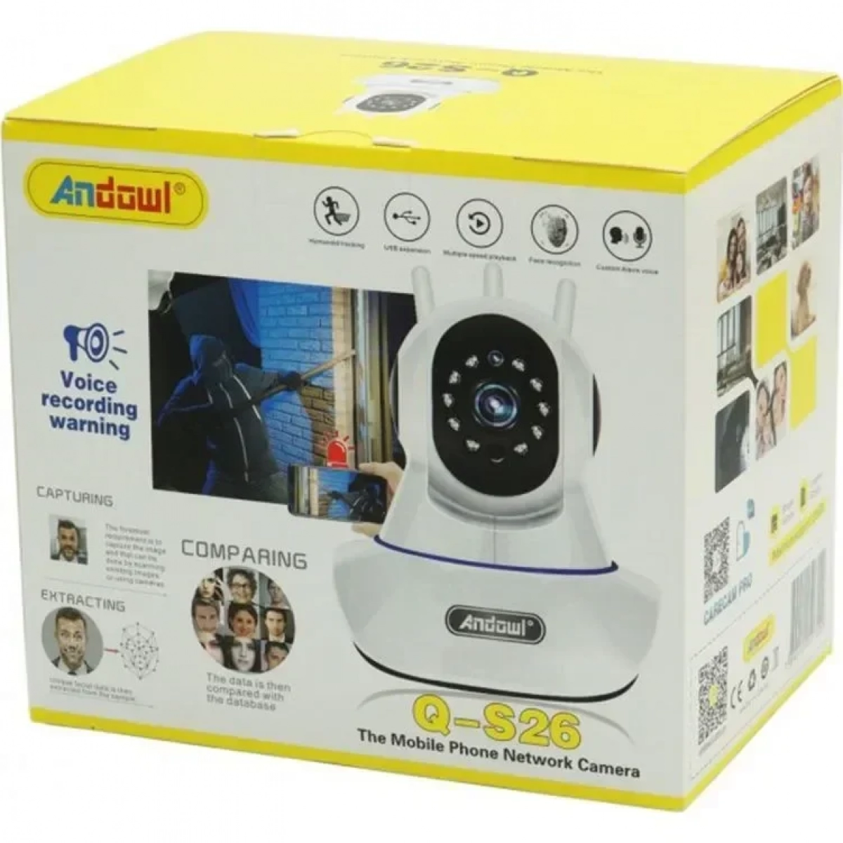 Κάμερα Ασύρματη Wifi Περιστρεφόμενη IP Full HD 5.0mp Wifi ANDOWL Q-S26