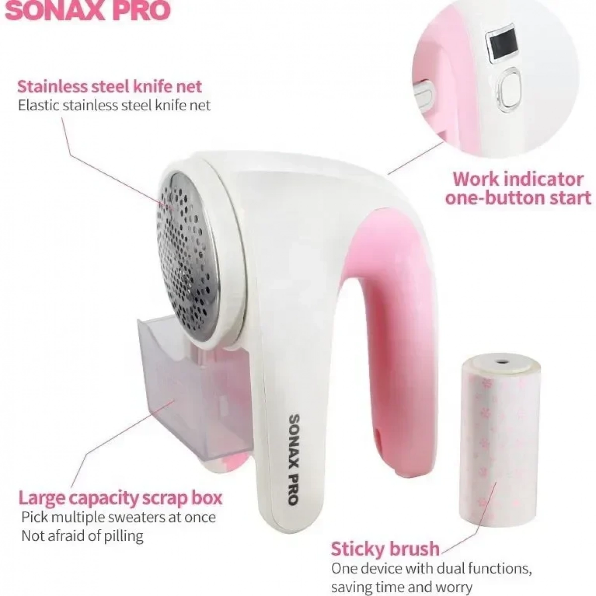 Sonax Pro SN-9899 Αποχνουδωτής Ροζ