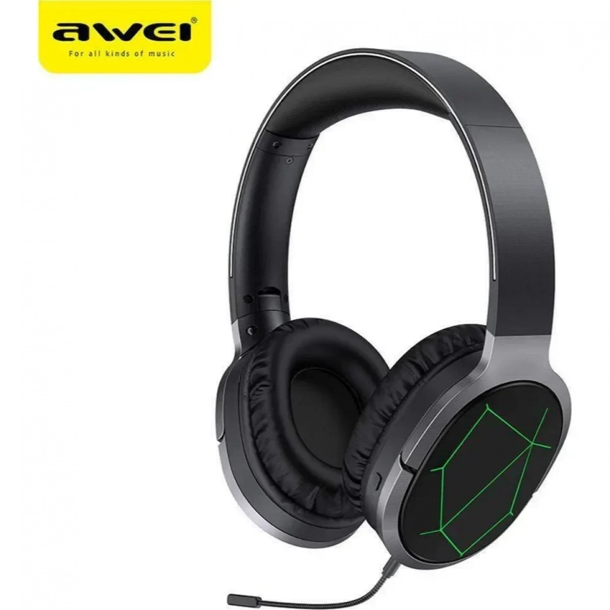 Ασύρματα Ακουστικά Gaming με Μικρόφωνο Awei A799BL (Μαύρο-Γκρι)