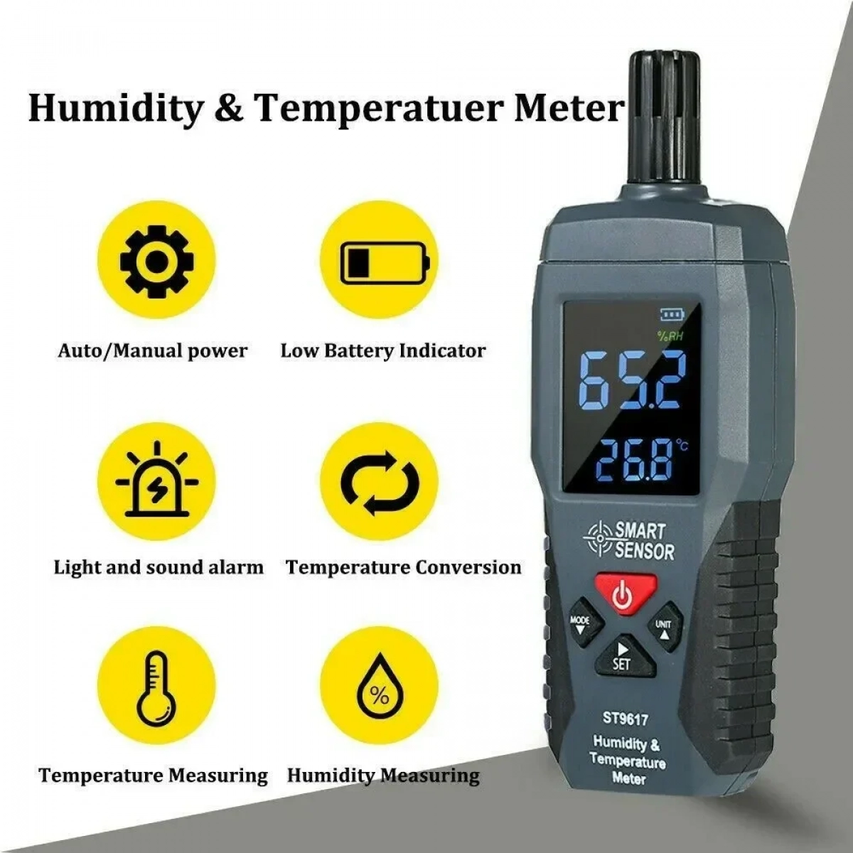 Ψηφιακός Μετρητής Υγρασίας SMART SENSOR ST9617