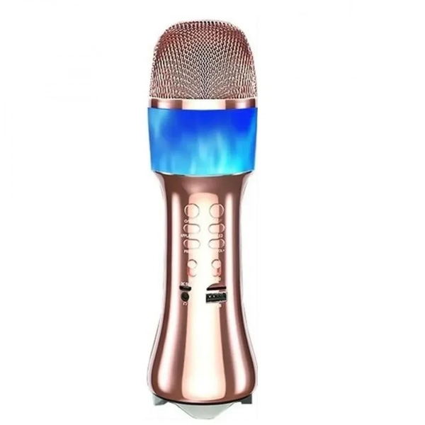 Ασύρματο Μικρόφωνο Karaoke Q99 σε Ροζ Χρυσό Χρώμα