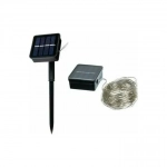 Solar Χριστουγεννιάτικα λαμπάκια με 100 Led σε Ψυχρό Λευκό και 8 Λειτουργίες Φωτισμού, X-mas Light - Aria Trade