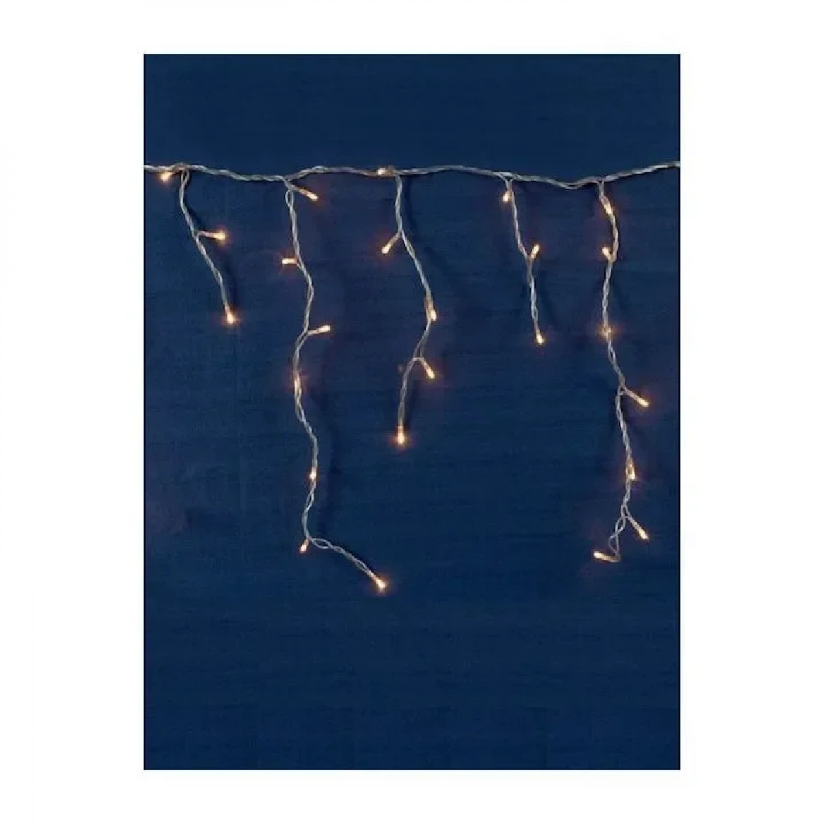 100 Λαμπάκια LED Θερμό Λευκό Επεκτάσιμα , Βροχή, Διαφανές Καλώδιο Ρεύματος 2m x 60cm TnS