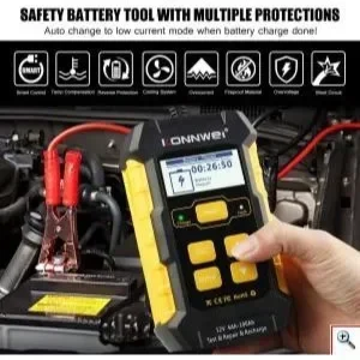 Ελεγκτής Μπαταριών Αυτοκινήτου 12V Konnwei KW510