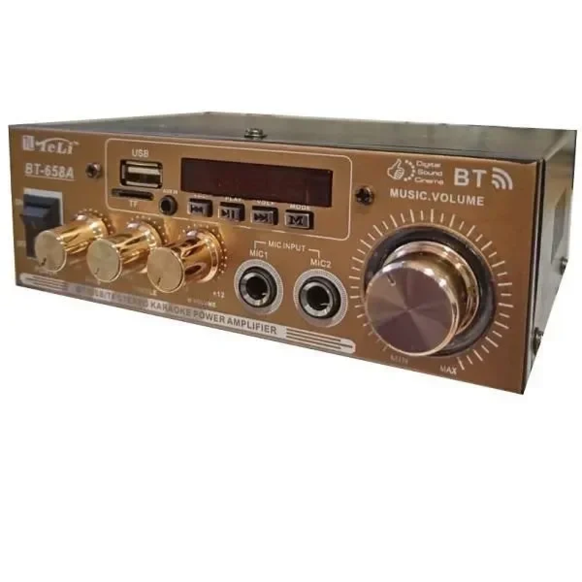 Ενισχυτής Audio Teli BT-658A ,Karaoke, Radio, Bluetooth, Usb ,TF card, 30W με remote control