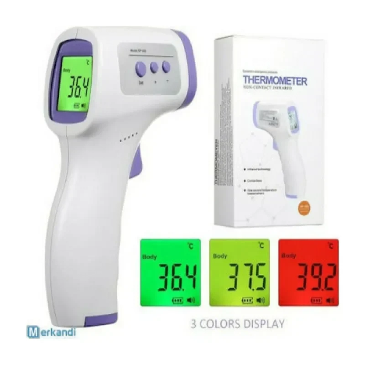 GP-300 Infrared Thermometer White Purple Θερμόμετρο Υπερύθρων 1τεμ ΛΕΥΚΟ-ΜΩΒ