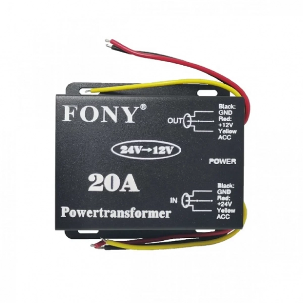 Μετασχηματιστής Αυτοκινήτου από 24V σε 12V FONY FO-20A