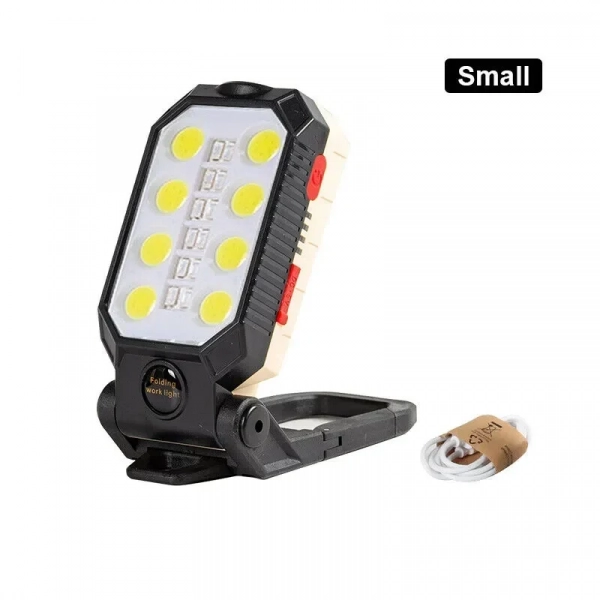 Προβολέας Working Lamp Flashlight USB Επαναφορτιζόμενο με Γάντζο W598A Μαύρο