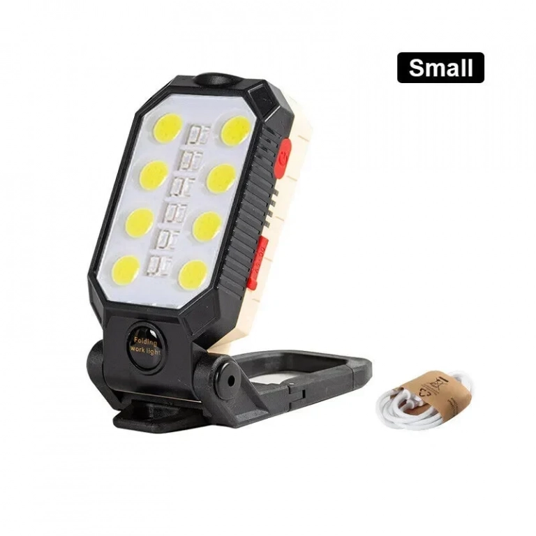 Προβολέας Working Lamp Flashlight USB Επαναφορτιζόμενο με Γάντζο W598A Μαύρο
