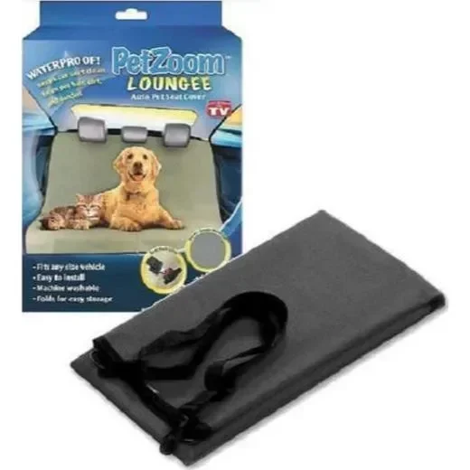 Petzoom Loungee Κάλυμμα Καθίσματος Αυτοκινήτου για Σκύλο Μαύρο 1,20m x 1,40m