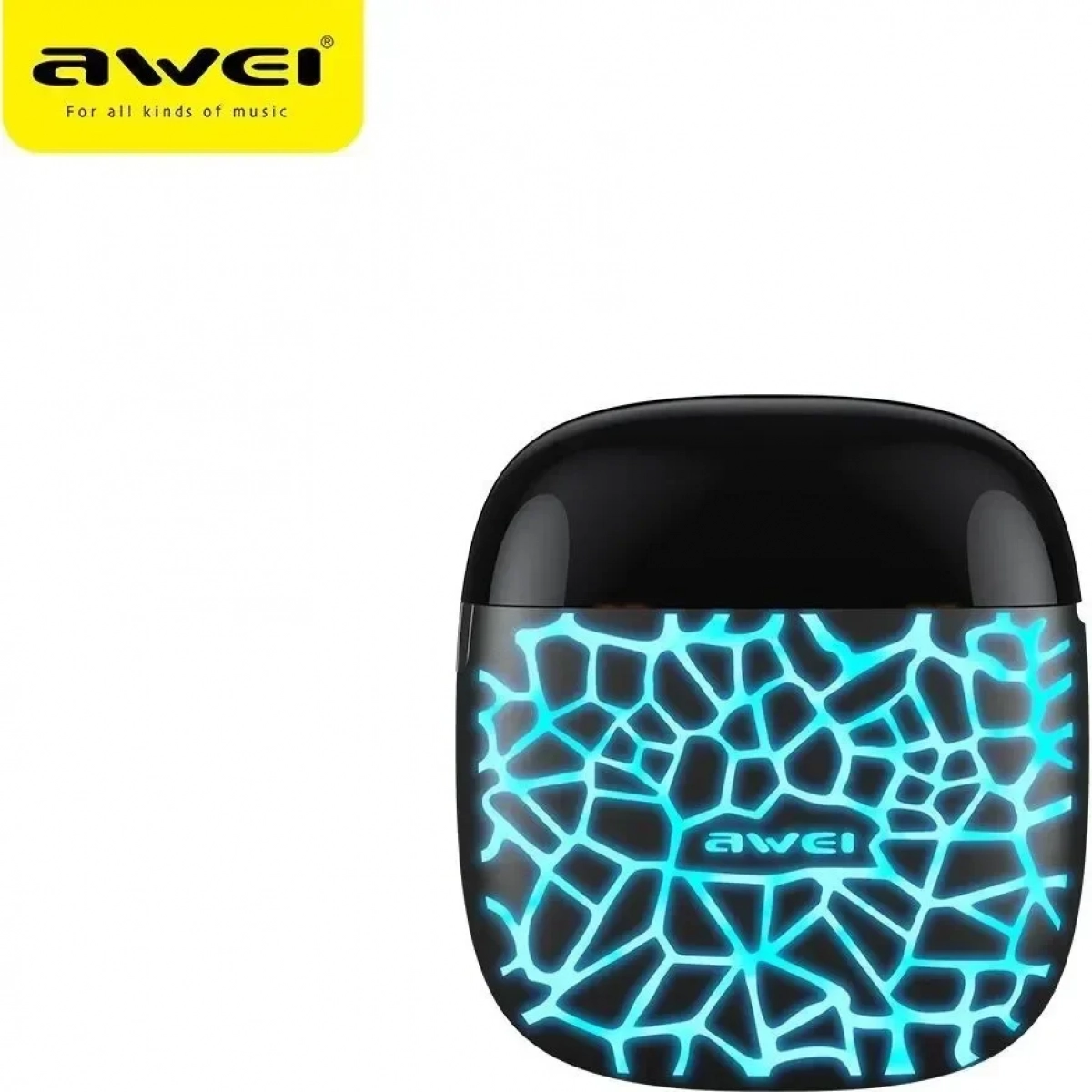 Awei T28 Pro Earbud Bluetooth Handsfree Ice Crack Blue