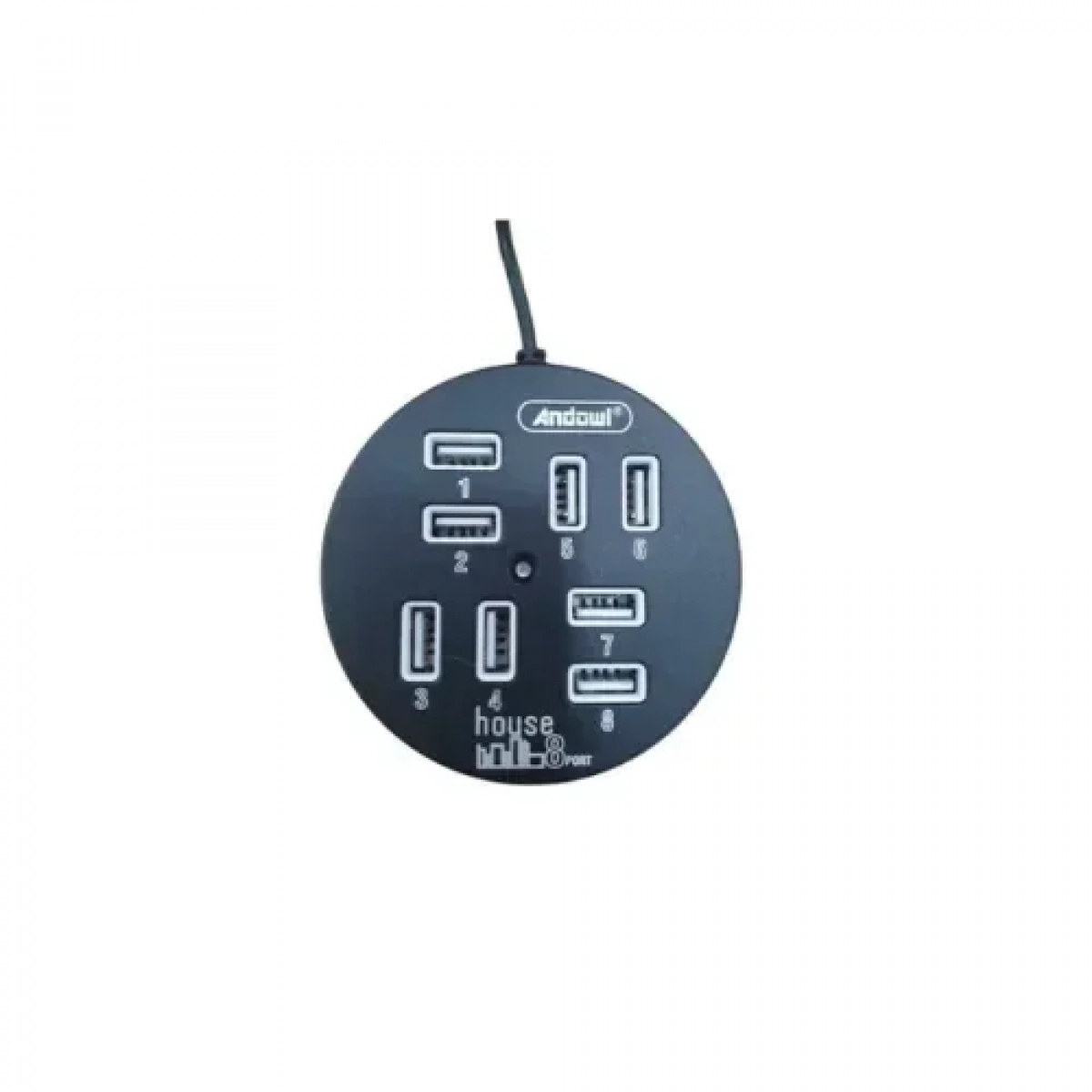 Andowl USB 2.0 HI-SPEED Hub 8 Θυρών Με Καλώδιο 60cm Q-HU800 Μαύρο