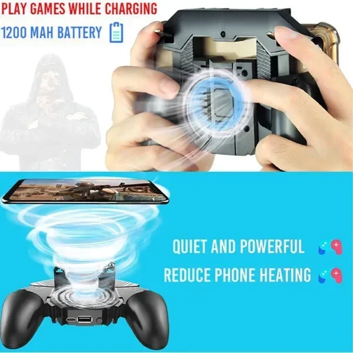 AK77 Ασύρματο Gamepad για Android / iOS Μαύρο - Image 3