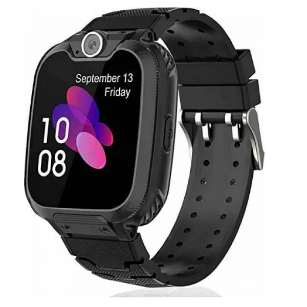Παιδικό Smartwatch με GPS και Καουτσούκ/Πλαστικό Λουράκι Μαύρο Q12
