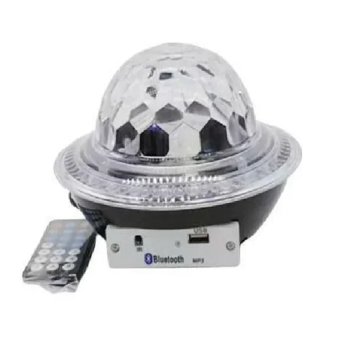 Φωτορυθμικό LED περιστρεφόμενο και Bluetooth ηχείο με επιλογές προγράμματος, UFO Bluetooth Crystal Magic Ball