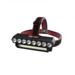 Ρυθμιζόμενος επαναφορτιζόμενος φακός κεφαλής LED 90 μοιρών 8LED W681