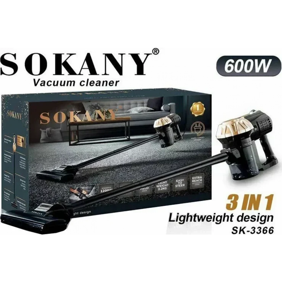 Sokany SK-3366 Ηλεκτρική Σκούπα Όρθια 600W JY-868B - Image 4