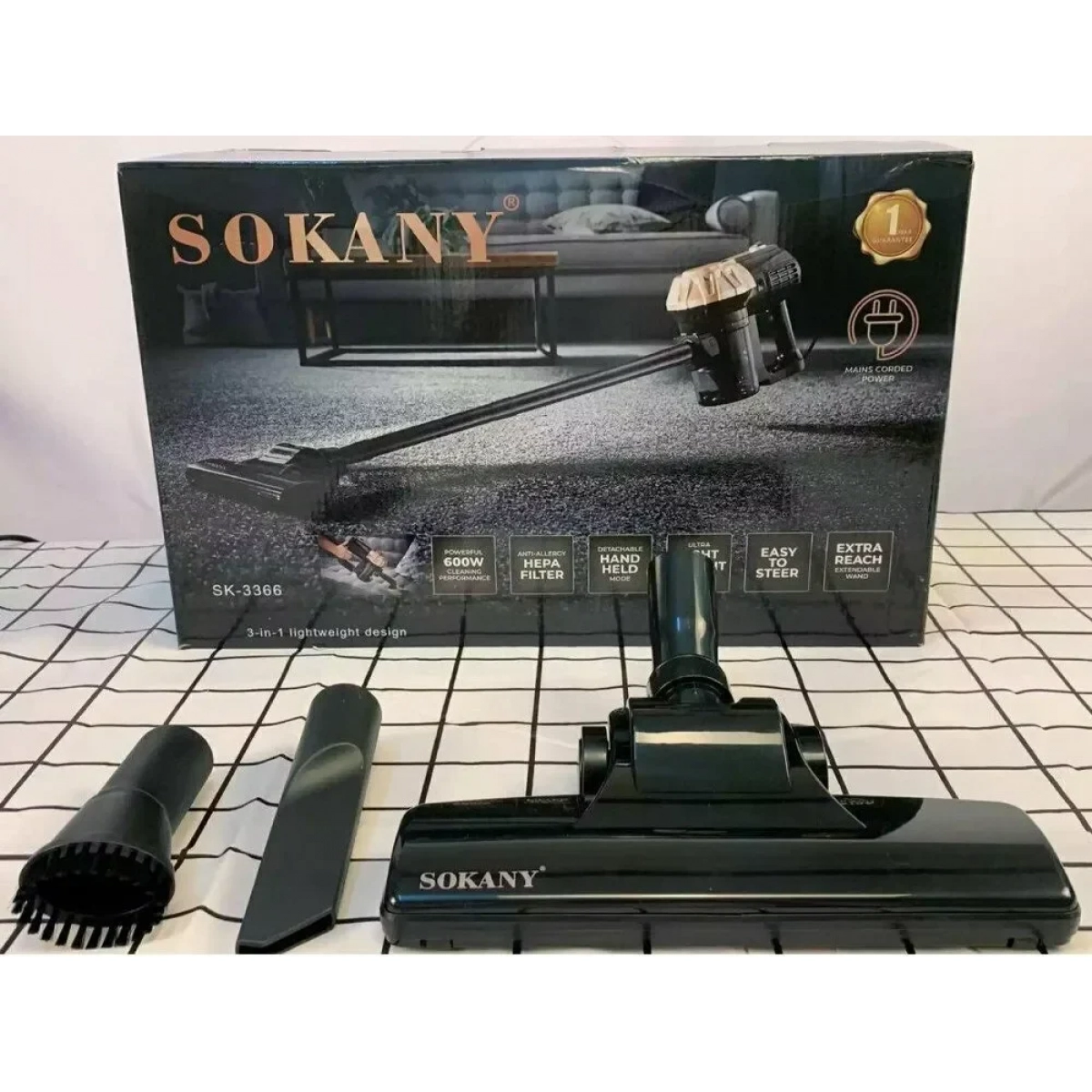 Sokany SK-3366 Ηλεκτρική Σκούπα Όρθια 600W JY-868B - Image 5