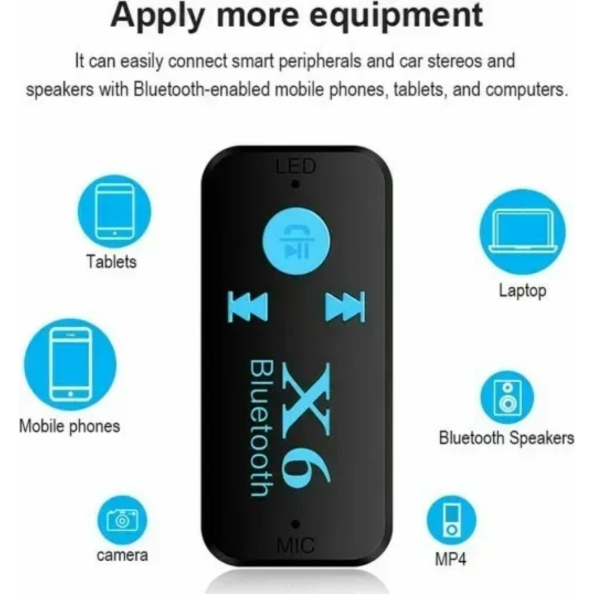 Bluetooth Αυτοκινήτου Bluetooth Receiver X6 για το Ηχοσύστημα (με USB θύρα Φόρτισης / Audio Receiver / AUX) - Image 5
