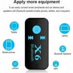Bluetooth Αυτοκινήτου Bluetooth Receiver X6 για το Ηχοσύστημα (με USB θύρα Φόρτισης / Audio Receiver / AUX) - Image 5