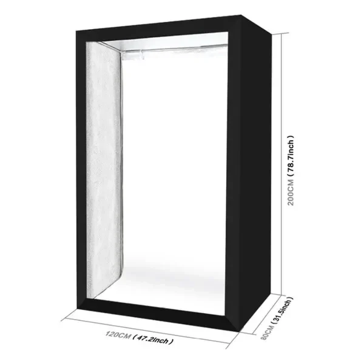 Επαγγελματικό στούντιο φωτογράφισης PULUZ 2 μέτρα x120cm με ενσωματωμένο φωτισμό LED - Photo box PU5210