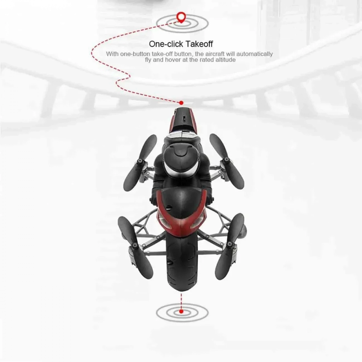 2IN1 2.4ghz Flying Motorcycle- Remote Control Quadcopter -3325