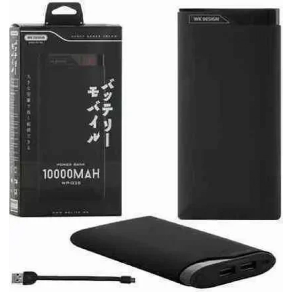 WK Shangpin Series Power Bank 10000mAh WP-035 Mαύρο