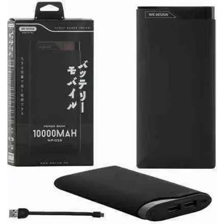 WK Shangpin Series Power Bank 10000mAh WP-035 Mαύρο
