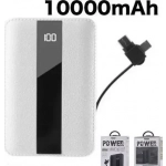 WK Sinjur WP-083 POWER BANK με Καλώδιο 3 σε 1 10000mAh Λευκό - Image 2