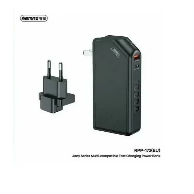 Remax Power Bank RPP-172 10000mAh 22.5W με Γρήγορη Φόρτιση και USB-C Μαύρο