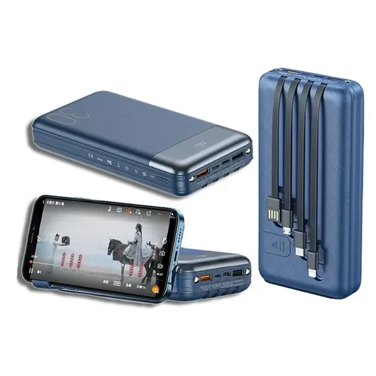 Remax RPP-199 Power Bank 30000mAh 22.5W με PD+QC Γρήγορη Φόρτιση / Μπλε - Image 2