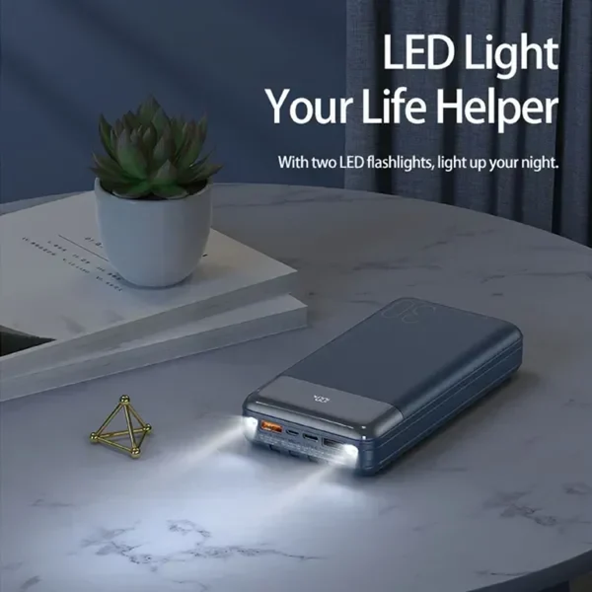 Remax RPP-199 Power Bank 30000mAh 22.5W με PD+QC Γρήγορη Φόρτιση / Μπλε - Image 4