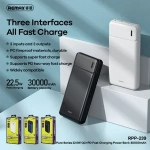REMAX RPP-239 POWER BANK PURE SERIES 2USB + TYPE-C 22.5W 30000MAH / Μαύρο - Image 2