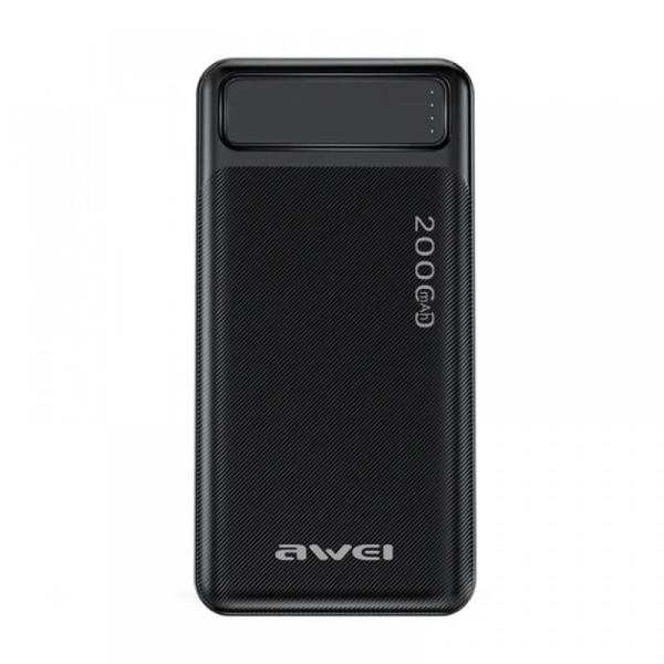 Awei Power Bank P6K 20000mAh Μαύρο