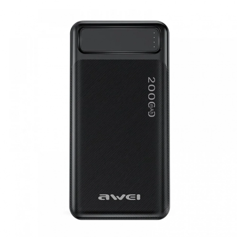Awei Power Bank P6K 20000mAh Μαύρο