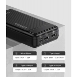 Awei Power Bank P6K 20000mAh Μαύρο