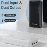 Awei Power Bank P6K 20000mAh Μαύρο