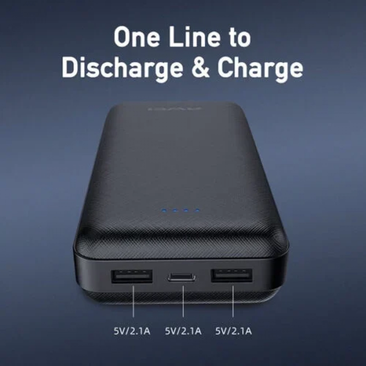 Awei Power Bank P6K 20000mAh Μαύρο