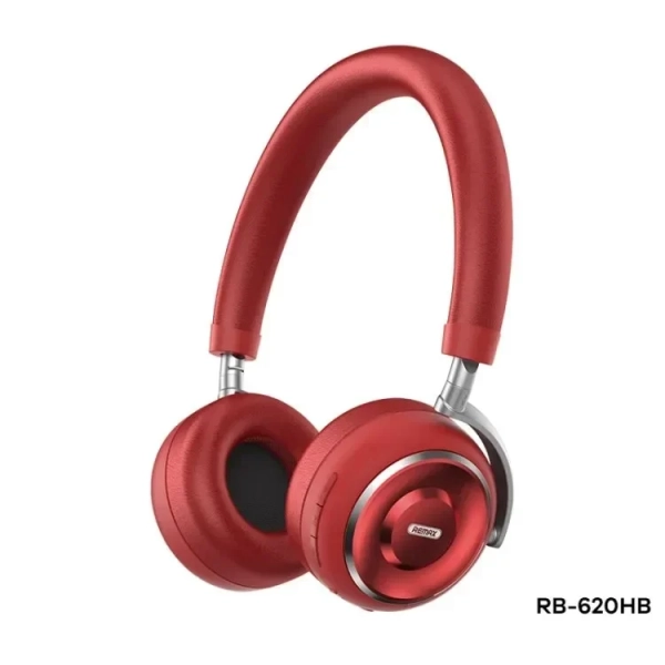 Remax RB-620HB Ασύρματα Bluetooth On Ear Ακουστικά με 18 ώρες Λειτουργίας Κόκκινα