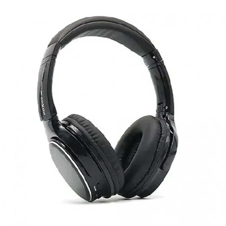 Moxom Bass Ακουστικά Bluetooth Fm  Micro-SD Mp3  B5.0  Αποσπώμενο Καλώδιο MX-WL16 - ΜΑΥΡΟ