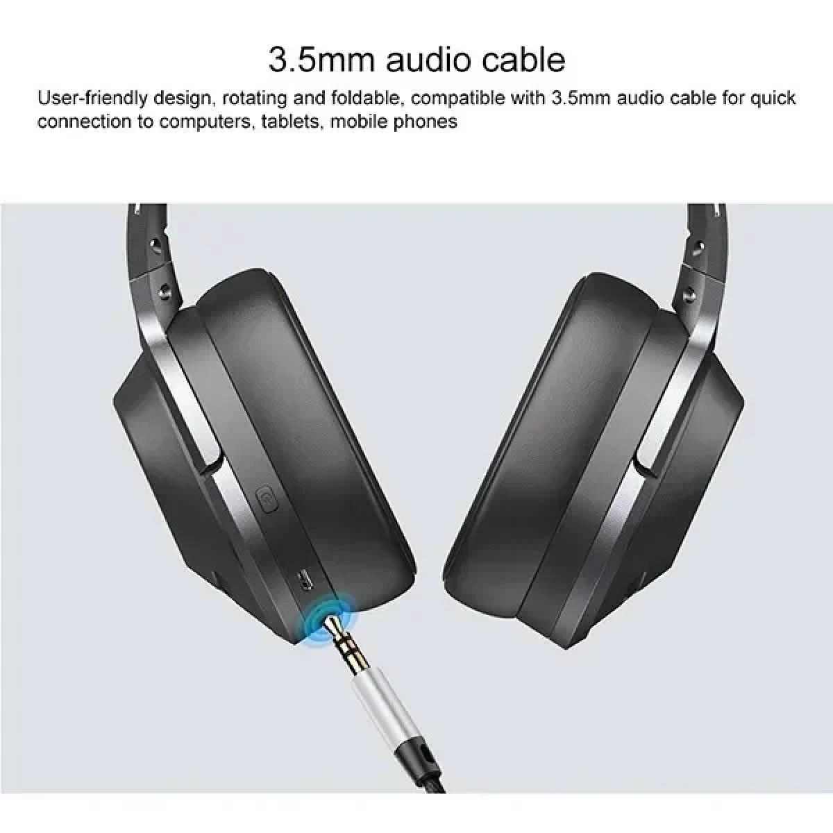Ipipoo EP-3 Ασύρματα Ακουστικά Bluetooth Stereo Headset – Μαύρο - Image 4