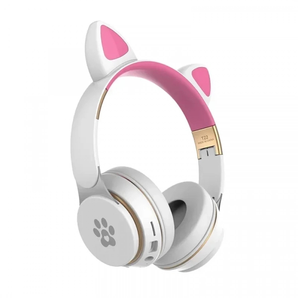 Wireless Headphone Cat Ear T22 White