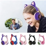 Wireless Headphone Bluetooth Cat Ear T23 Μωβ - Image 3