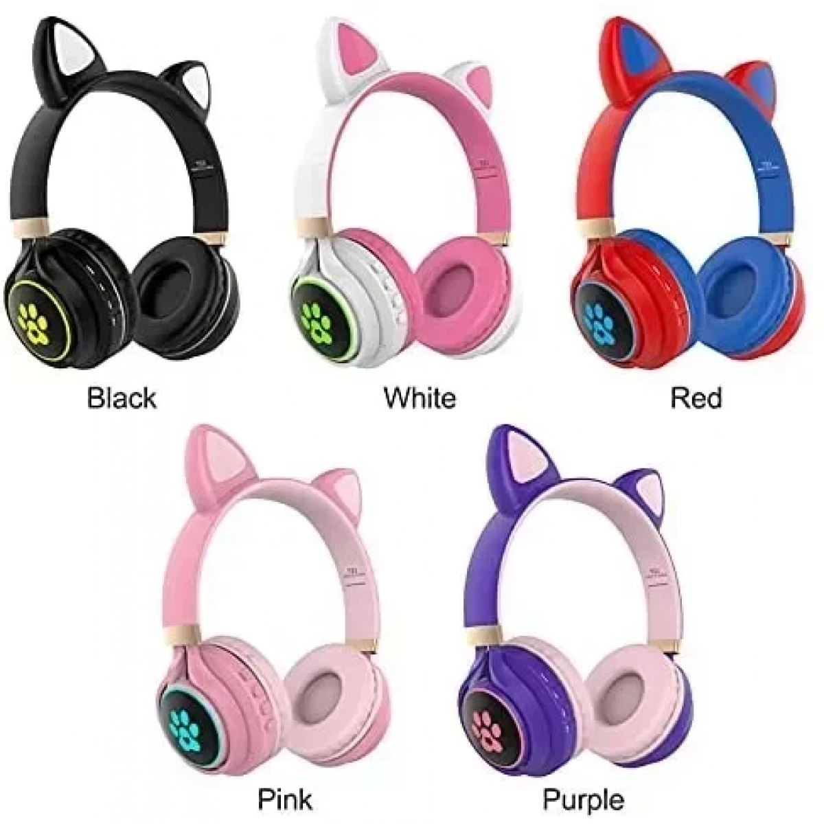 Wireless Headphone Bluetooth Cat Ear T23 Μωβ - Image 5