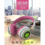 Wireless Headphone Bluetooth Cat Ear T23 Άσπρο - Image 2