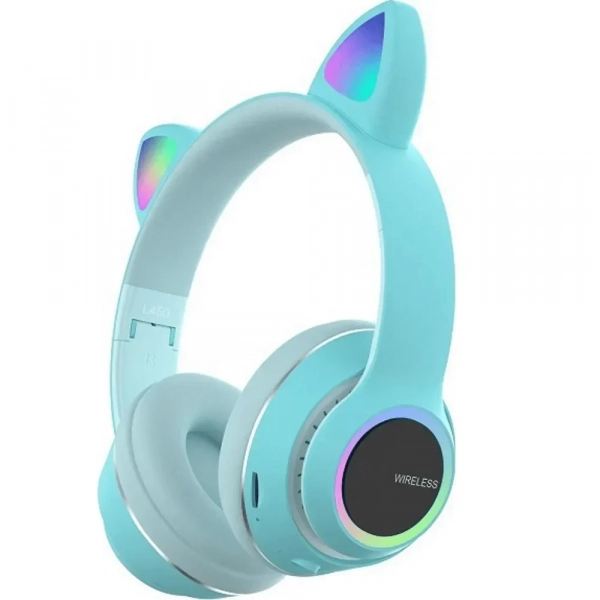 L450 Ασύρματα Ακουστικά Cat Ear Headphones – Γαλάζιο