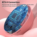 L550 Ασύρματα Over Ear Ακουστικά Cat Ear BT5.0 OEM / Γαλάζιο - Image 5