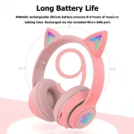 L550 Ασύρματα Over Ear Ακουστικά Cat Ear BT5.0 OEM / Γαλάζιο - Image 6